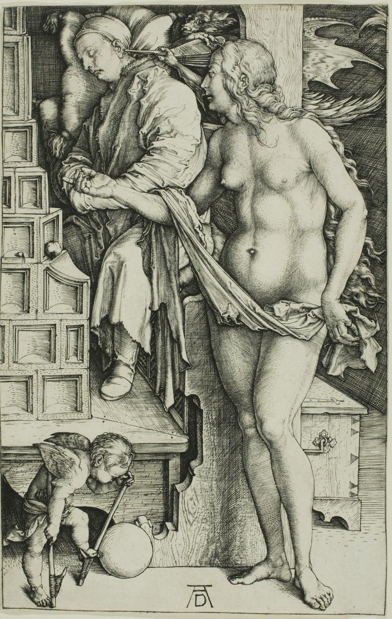 The Temptation of the Idler (Drömmen om doktorn) av Albrecht Dürer