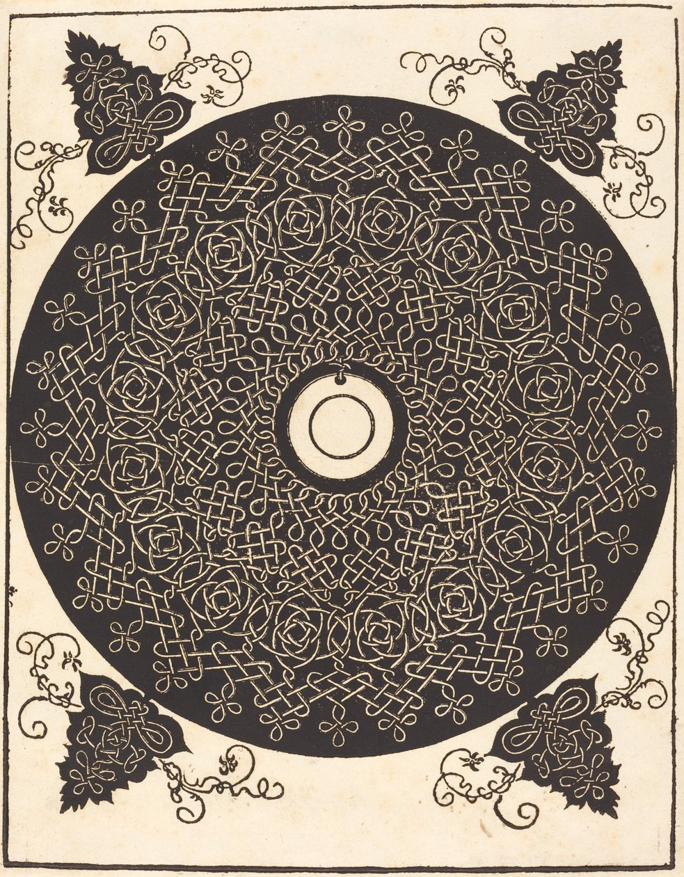 Den tredje knuten (med en svart cirkel på en vit medaljong) av Albrecht Dürer