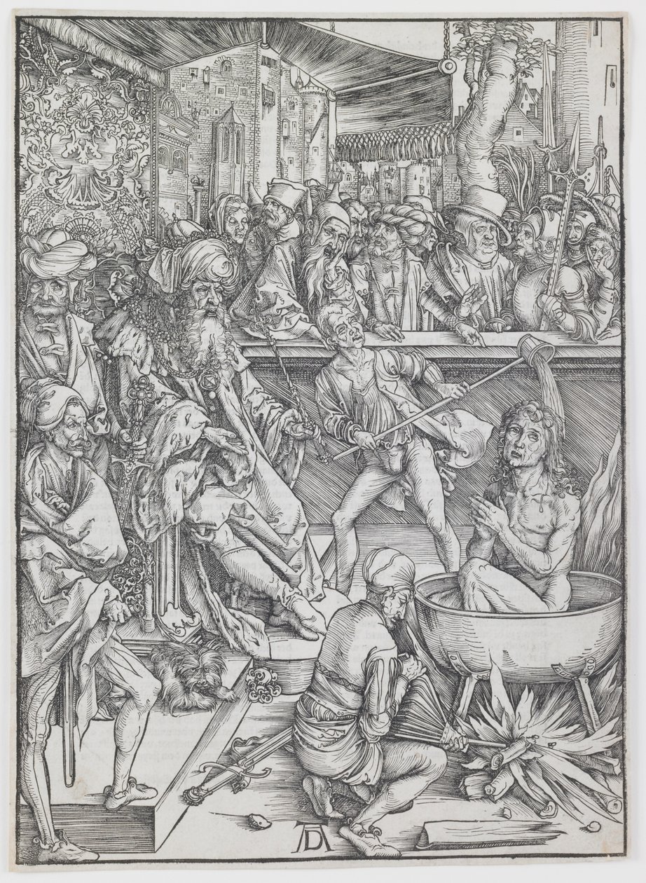Evangelisten Johannes tortyr, ur serien ”Apokalypsen” av Albrecht Dürer