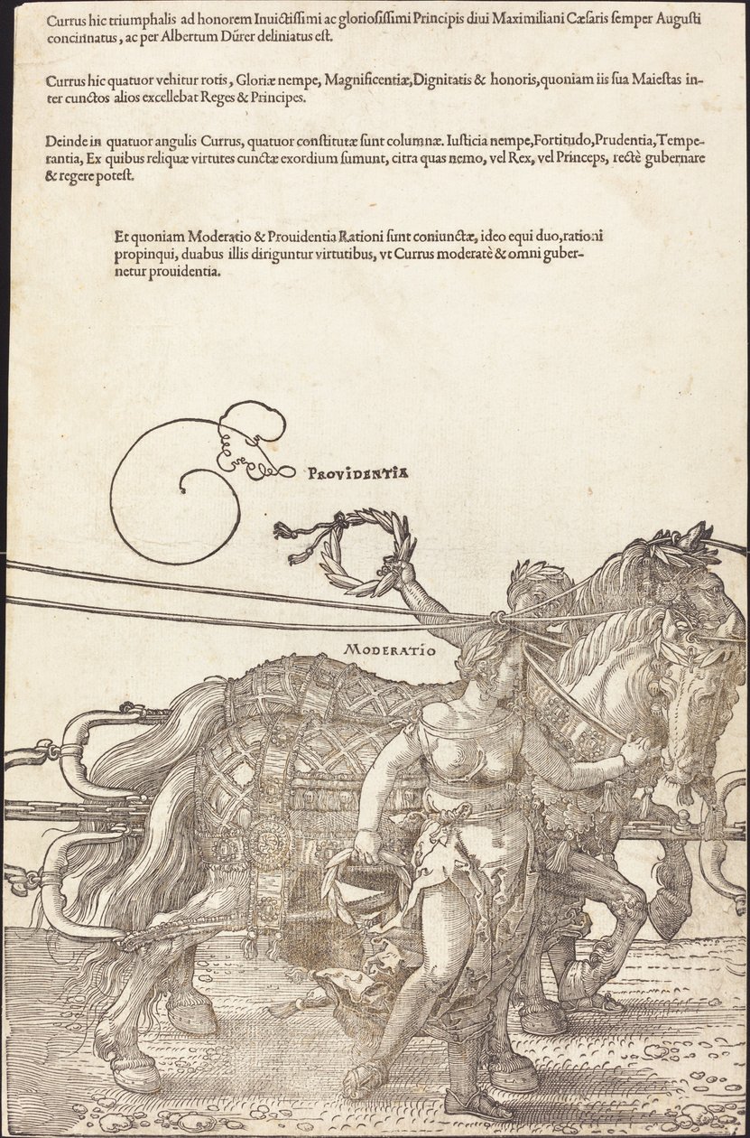 The Triumphal Chariot of Maximilian I (The Great Triumphal Car) [skylt 3 av 8] av Albrecht Dürer