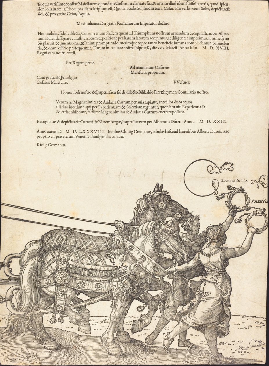 The Triumphal Chariot of Maximilian I (The Great Triumphal Car) [skylt 8 av 8] av Albrecht Dürer