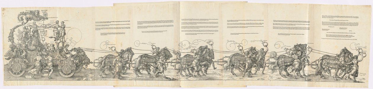 The Triumphal Chariot of Maximilian I The Great Triumphal Car, 1523 Latin ed.. av Albrecht Dürer