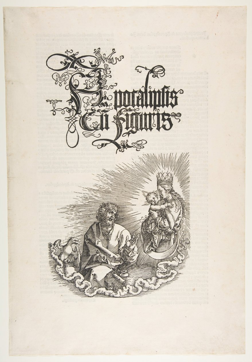 Jungfrun som visar sig för Saint John, från The Apocalypse.n.d. av Albrecht Dürer