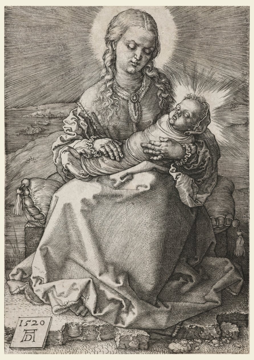 Jungfrun och barnet i swaddling av Albrecht Dürer