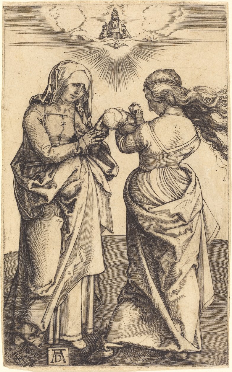 Jungfrun och barnet med Saint Anne av Albrecht Dürer