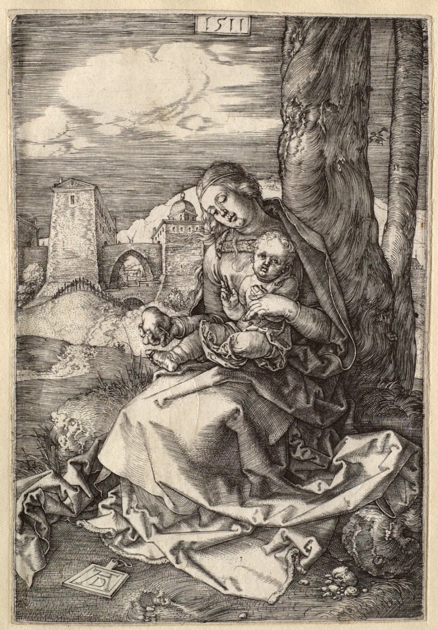 Jungfrun och barnet med päronet av Albrecht Dürer