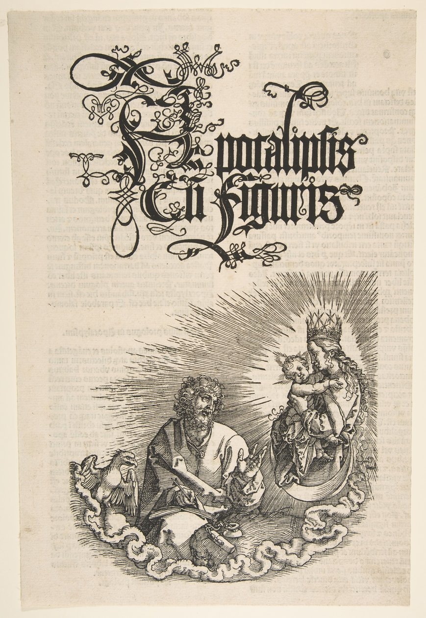 Jungfrun och Sankt Johannes, från Apokalypsen, 1511. av Albrecht Dürer