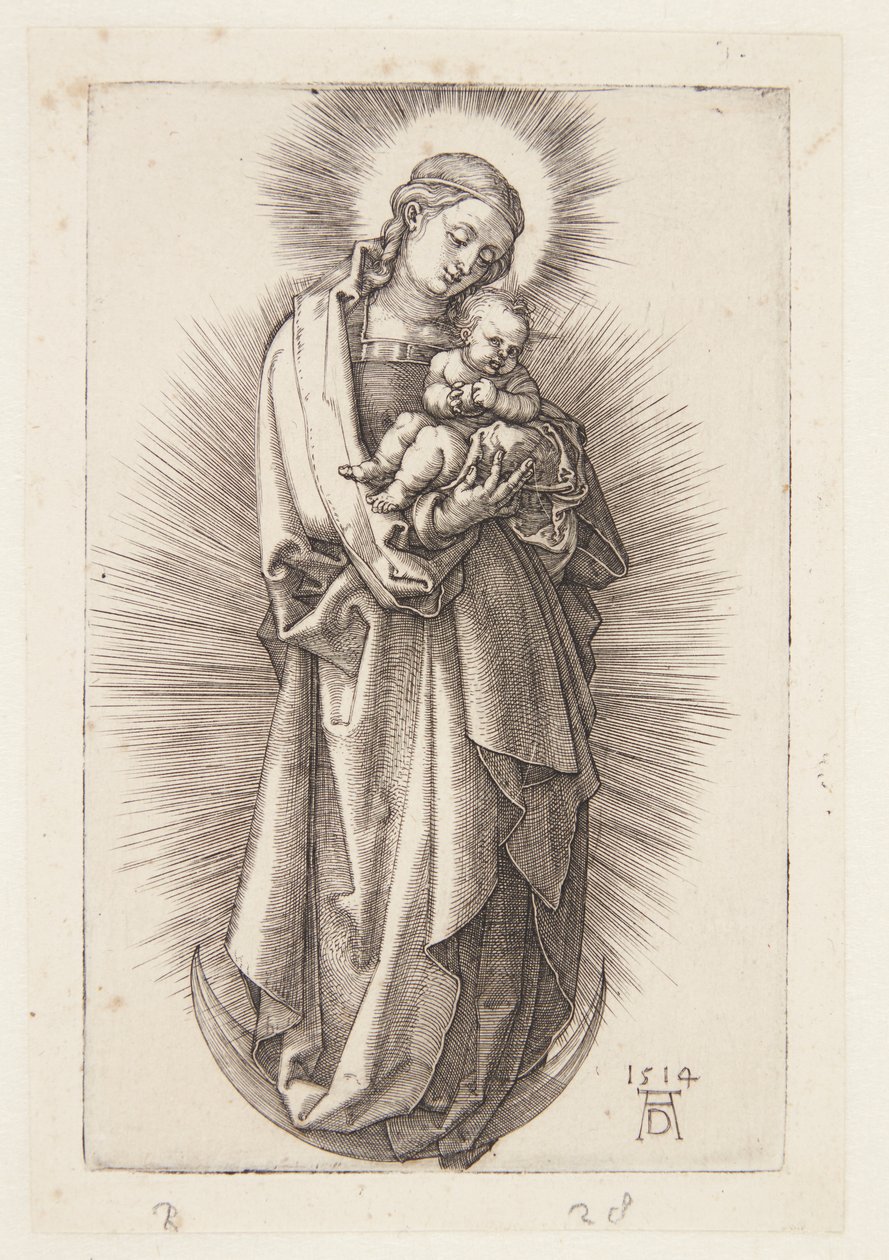 Jungfrun på halvmånen med diadem av Albrecht Dürer