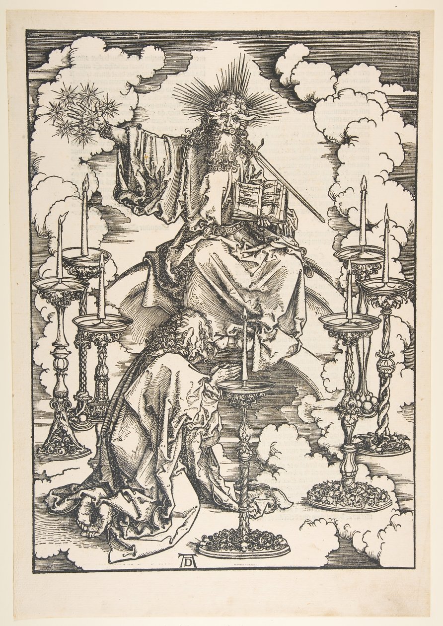The Vision of the Seven Candlesticks, från The Apocalypse.n.d. av Albrecht Dürer