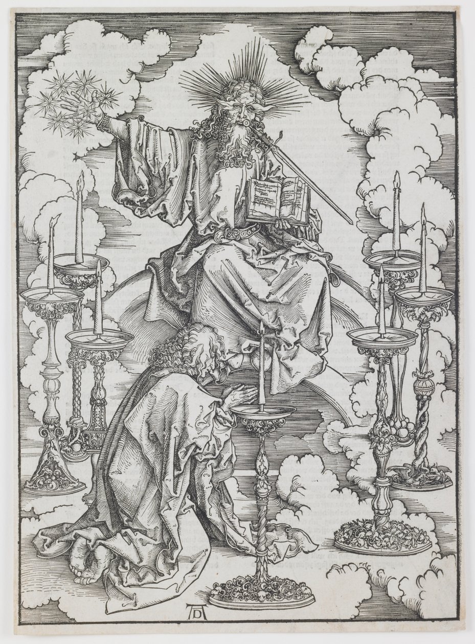The Vision of the Seven Candlesticks, från serien "The Apocalypse" av Albrecht Dürer