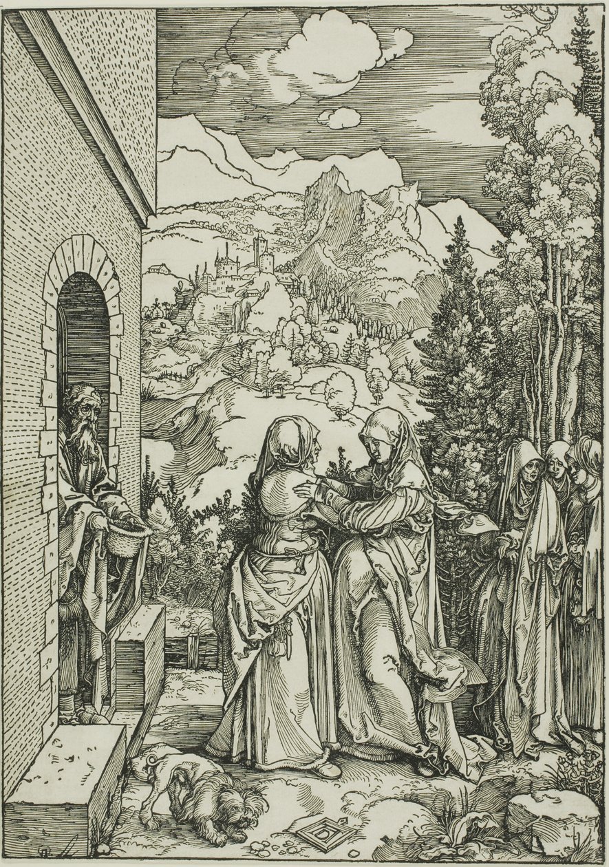 Besöket, från Jungfruns liv av Albrecht Dürer