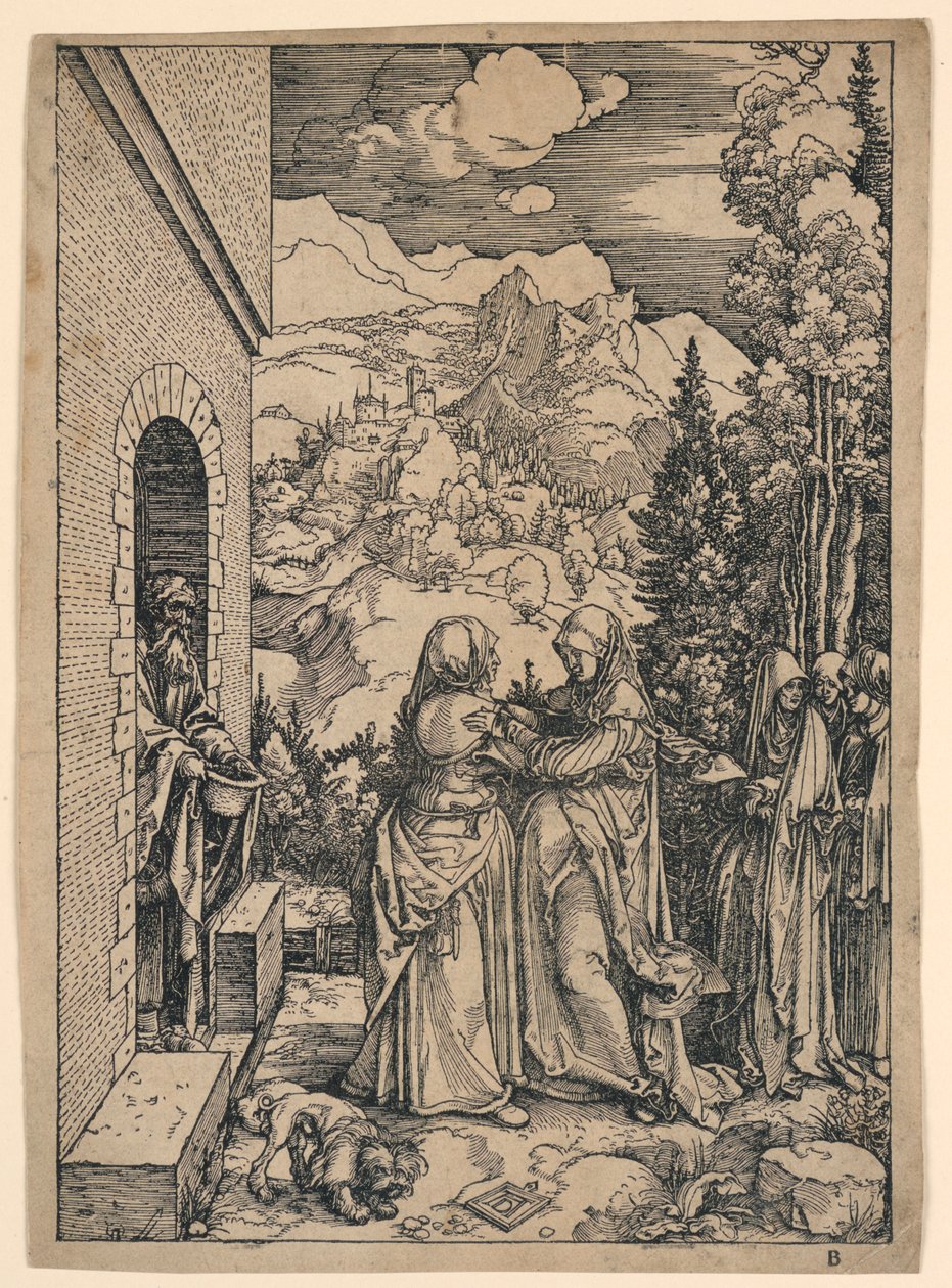 The Visitation, från "The Life of the Virgin" av Albrecht Dürer