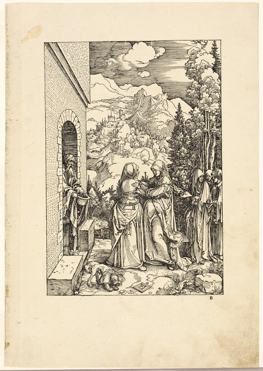 Besöket, från Jungfruns liv av Albrecht Dürer