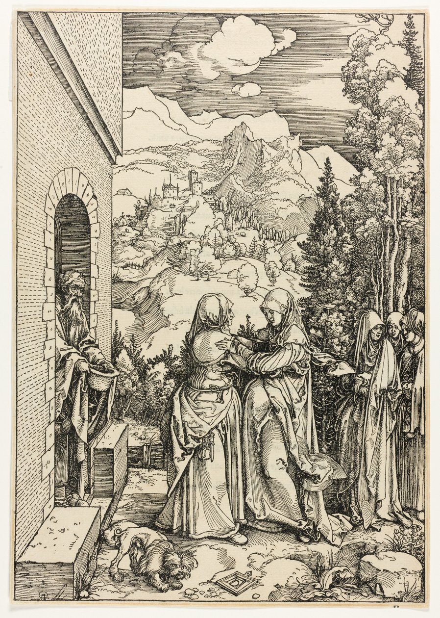 Besöket, från Jungfruns liv av Albrecht Dürer