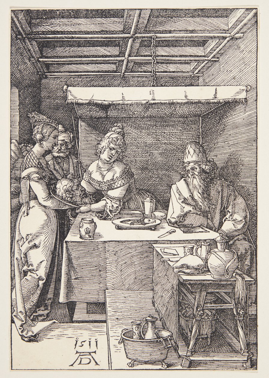 Huvudet av St. Johannes döparen förde till Herodias av Albrecht Dürer