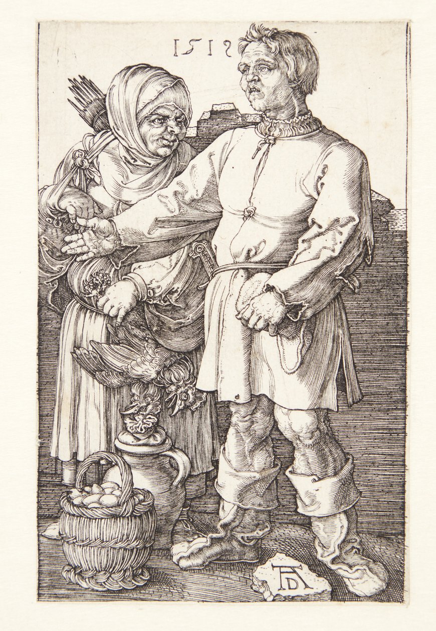 Bonden och hans fru på marknaden av Albrecht Dürer