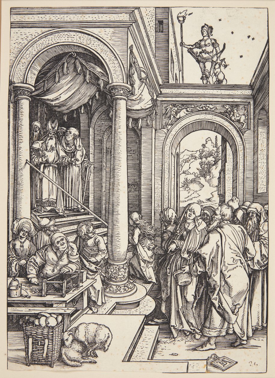 寺院での聖母のプレゼンテーションスウェーデン語 av Albrecht Dürer