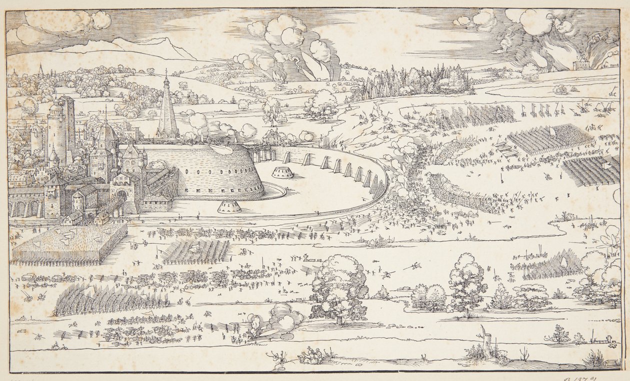 Belägringen av en fästning av Albrecht Dürer