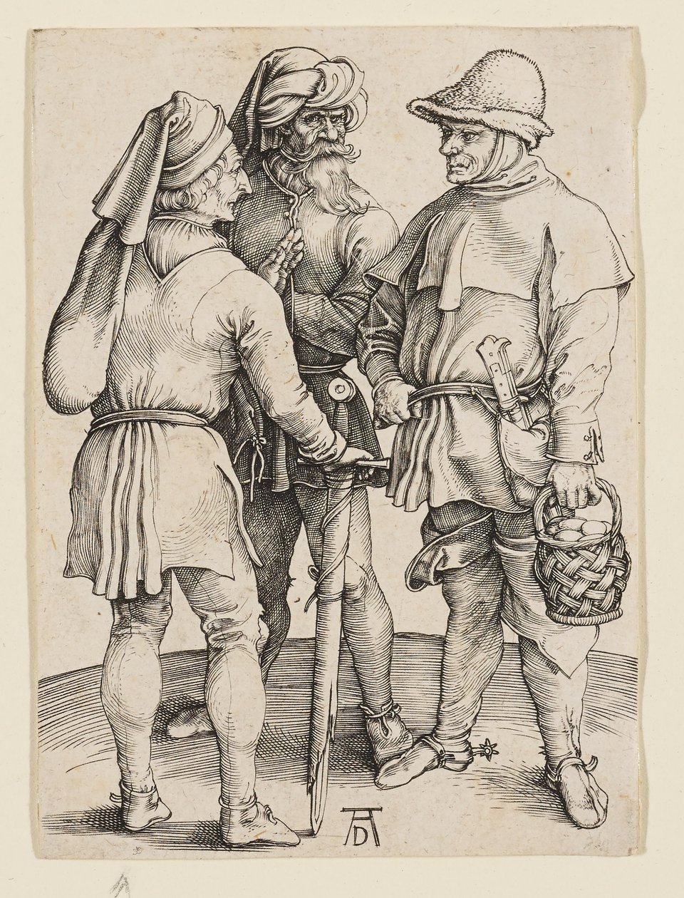 Tre bönder på marknaden av Albrecht Dürer