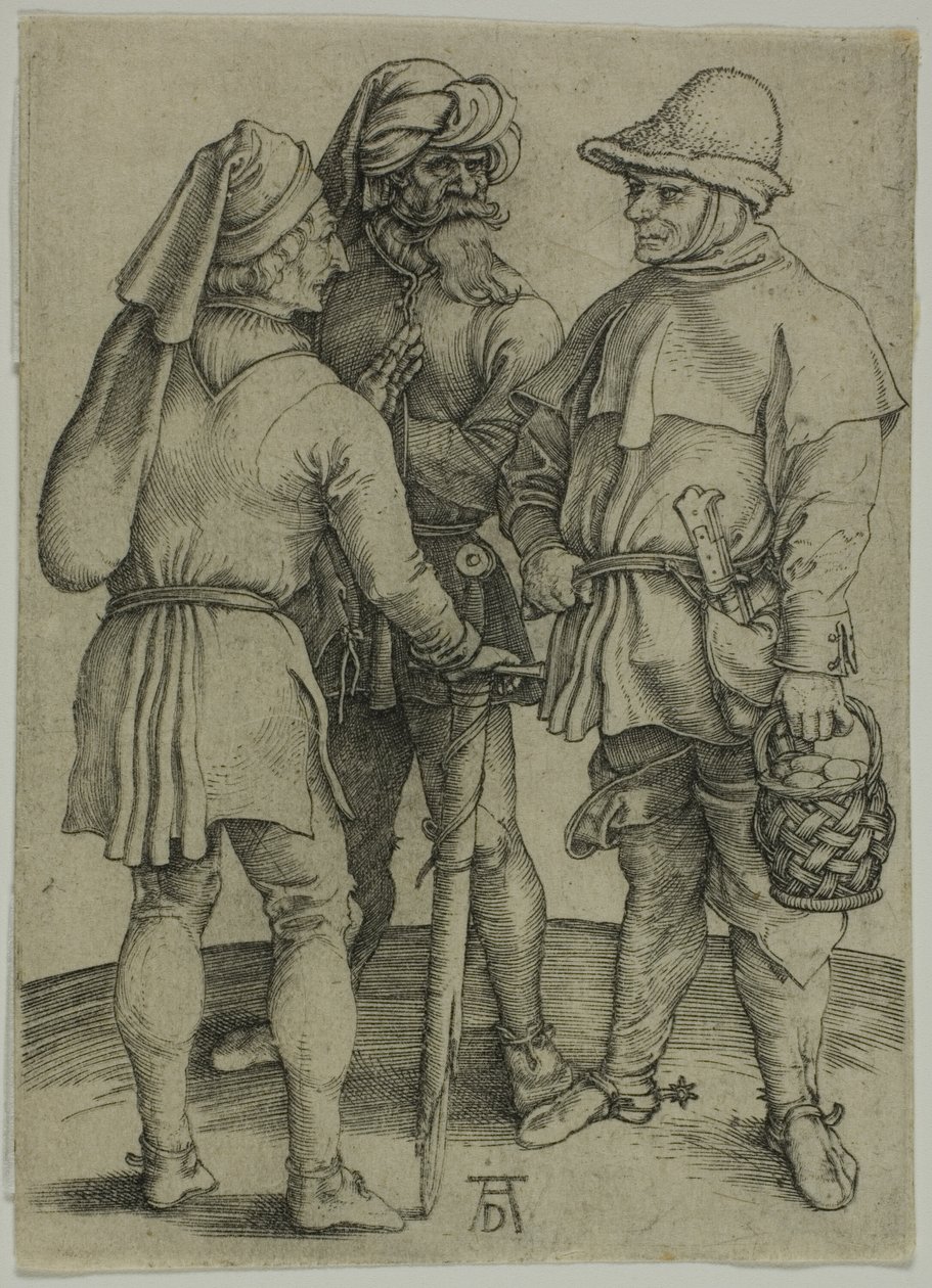 Tre bönder i samtal av Albrecht Dürer