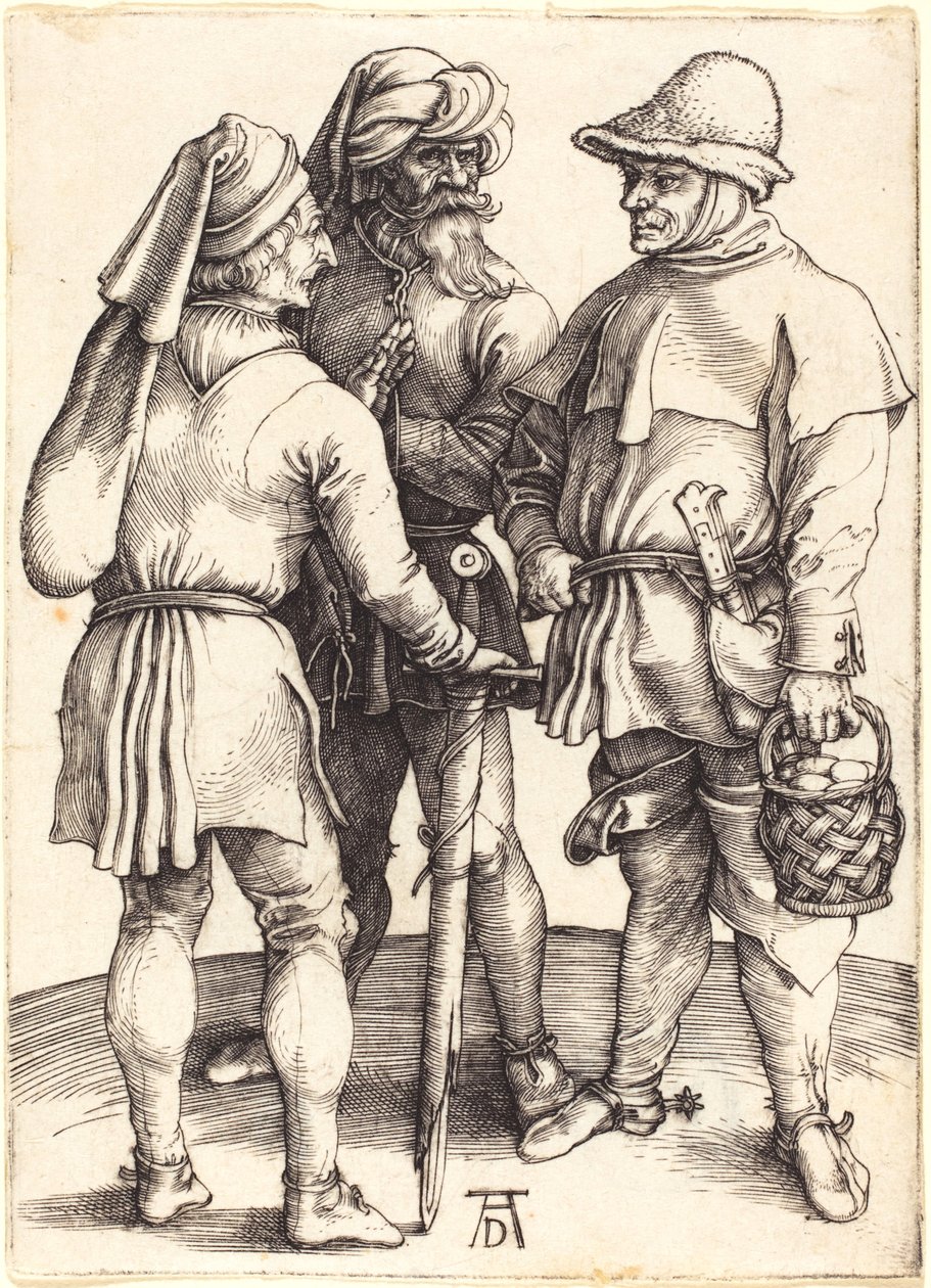 Tre bönder i konversation av Albrecht Dürer