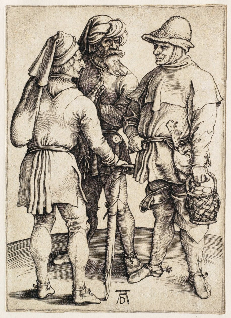 Tre bönder i samtal av Albrecht Dürer