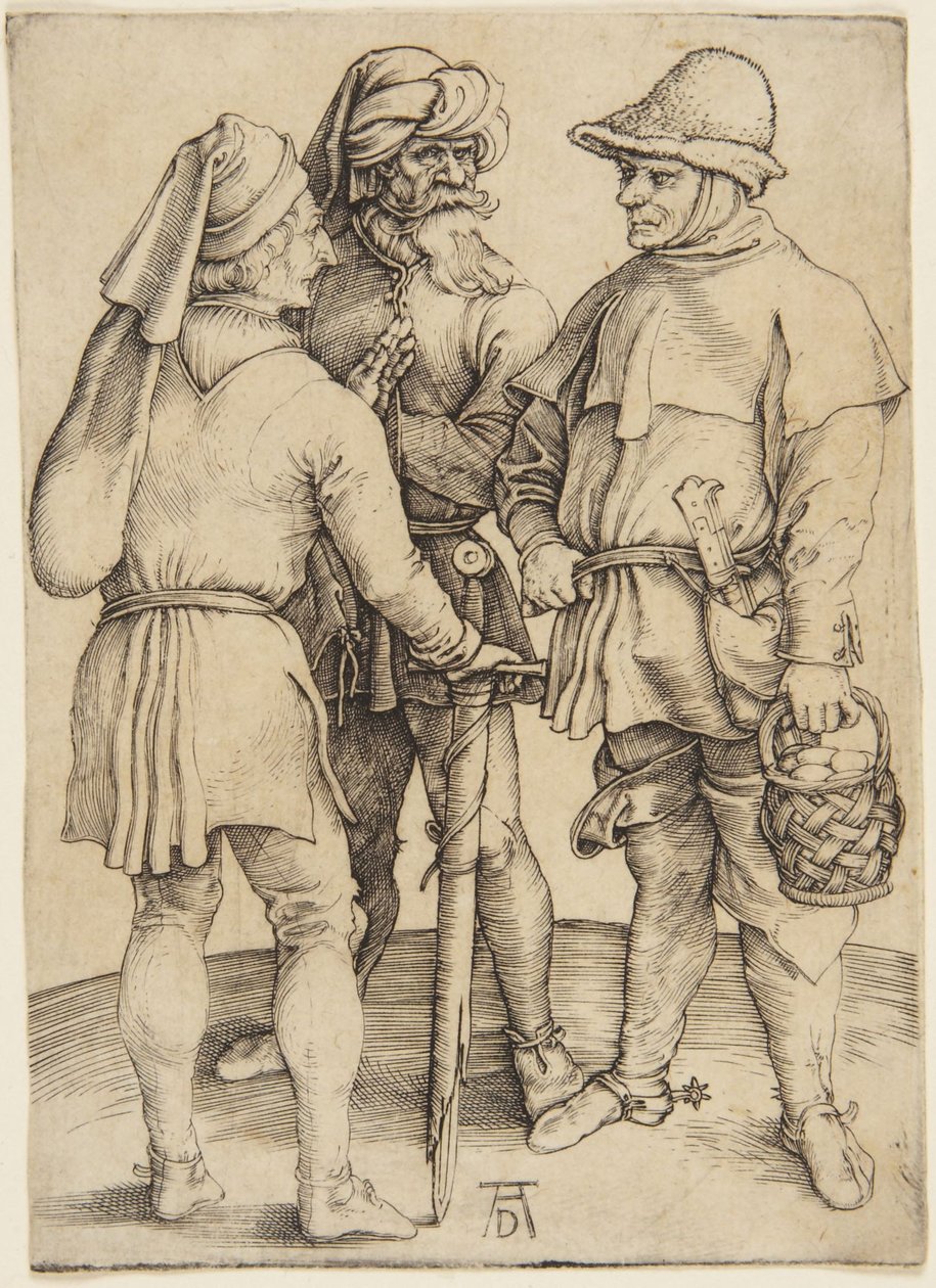 Tre bönder i samtal av Albrecht Dürer