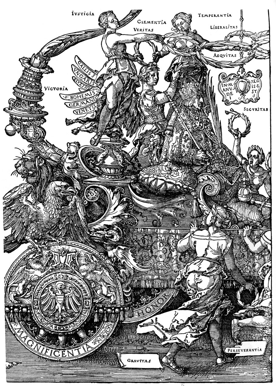 Maximilian I:s triumfåterkomst, 1512-1522, 1936 av Albrecht Dürer