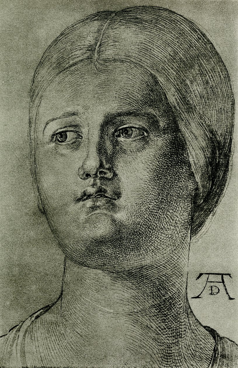 Venetiansk kvinnas huvud av Albrecht Dürer