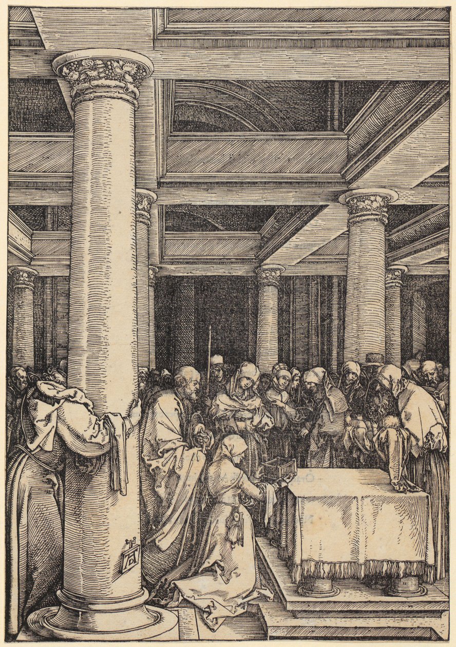 Marias förlovning, blad 7 i serien ”Marias liv” av Albrecht Dürer