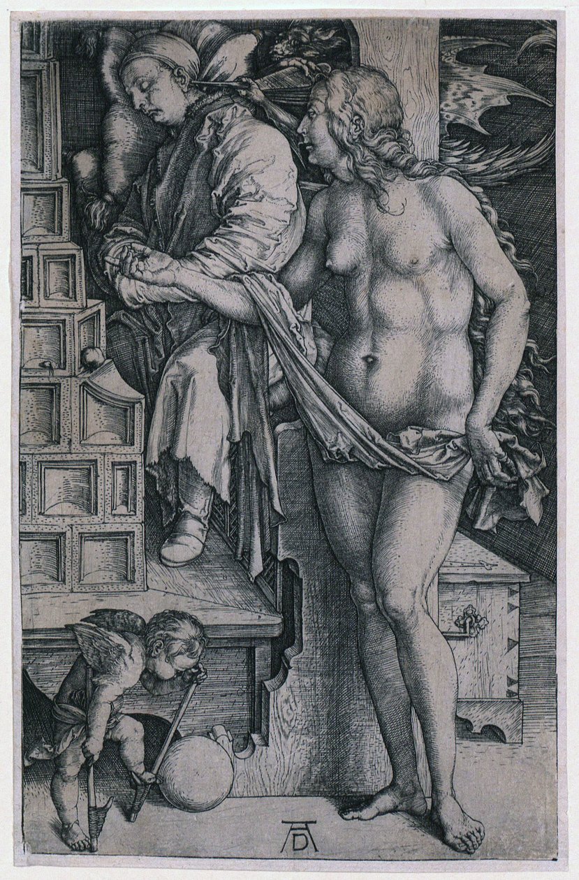 Frestelsen för den som går omkring utan syssla av Albrecht Dürer