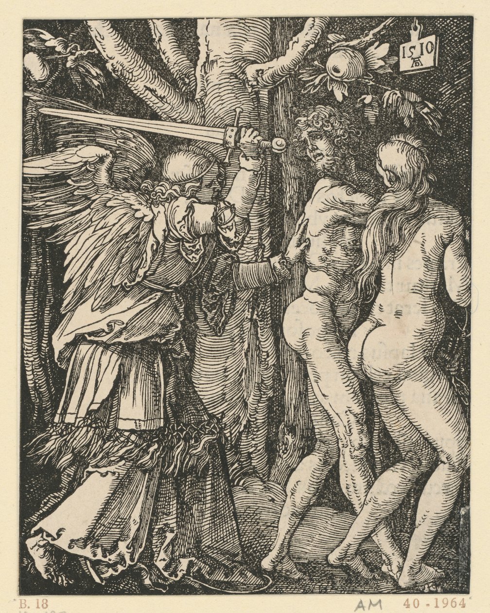 Utdrivningen ur paradiset (Lilla passionssviten) av Albrecht Dürer