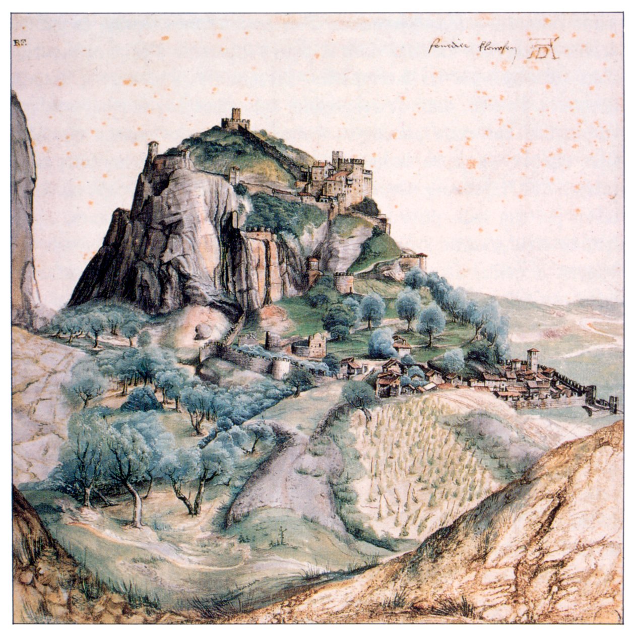 Utsikt över Arco, 1495 av Albrecht Dürer