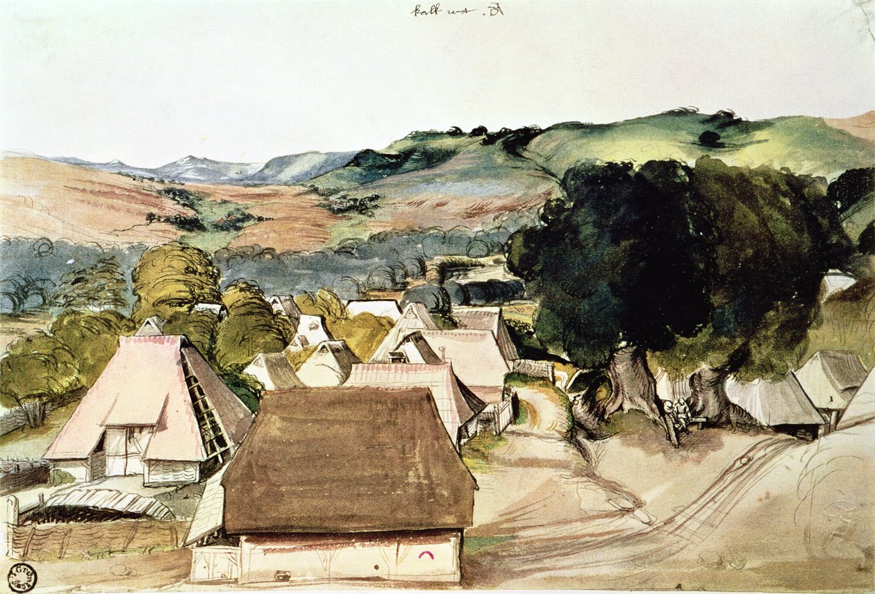 Utsikt över Kachreuth, nära Nürnberg, 1511 (wc på papper) av Albrecht Dürer
