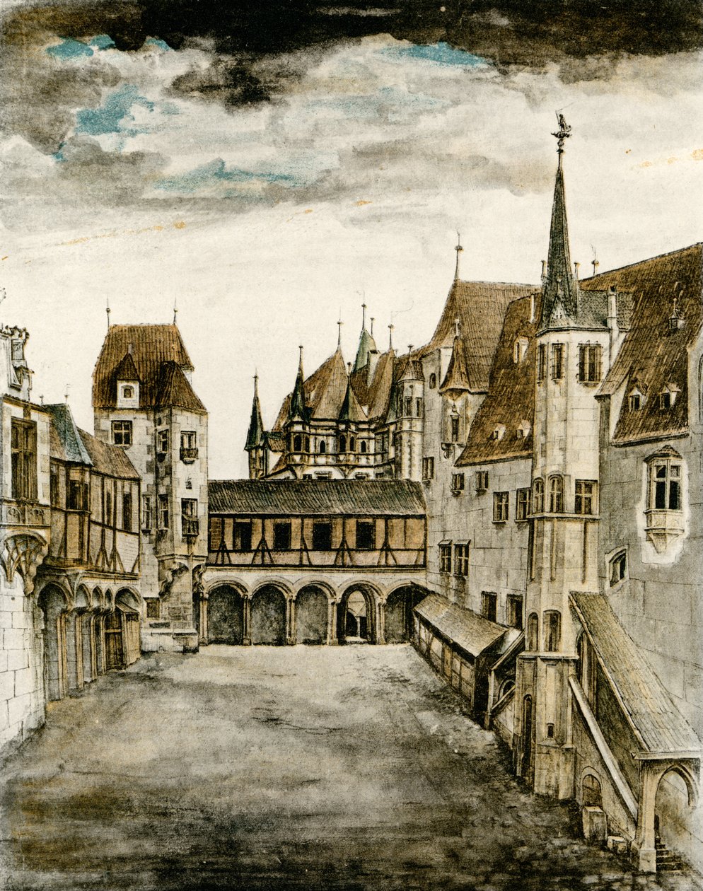 Utsikt över slottsgården av Albrecht Dürer