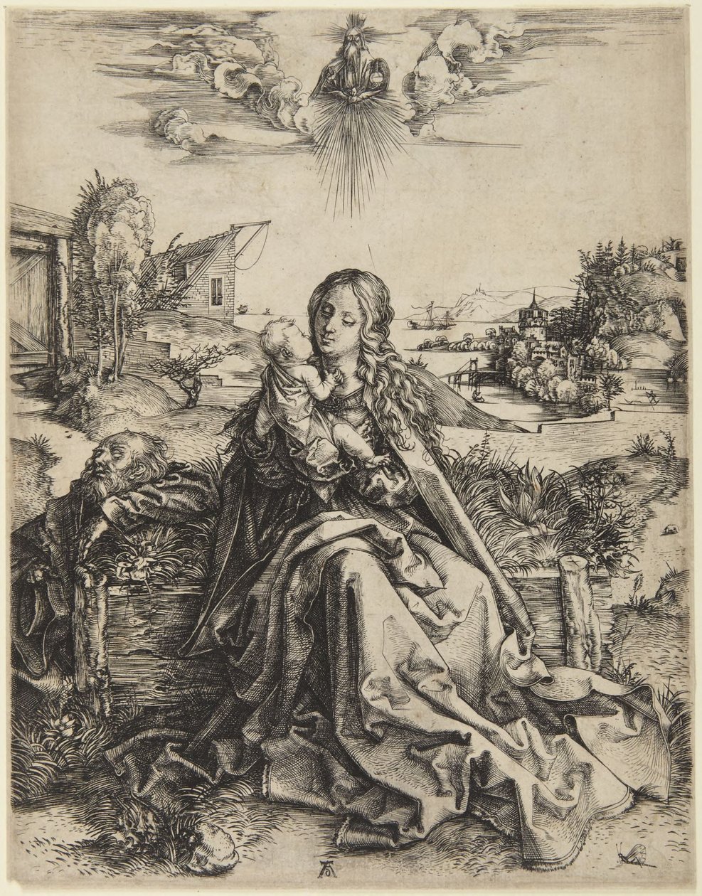 Jungfru Maria med barnet och en trollslända av Albrecht Dürer