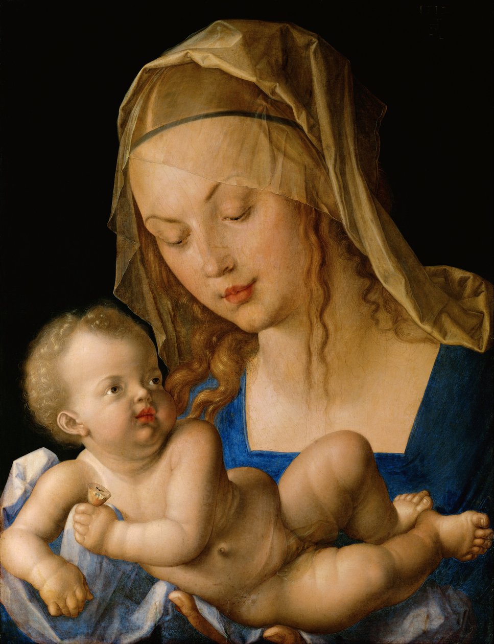 Jungfru och barn med ett päron av Albrecht Dürer
