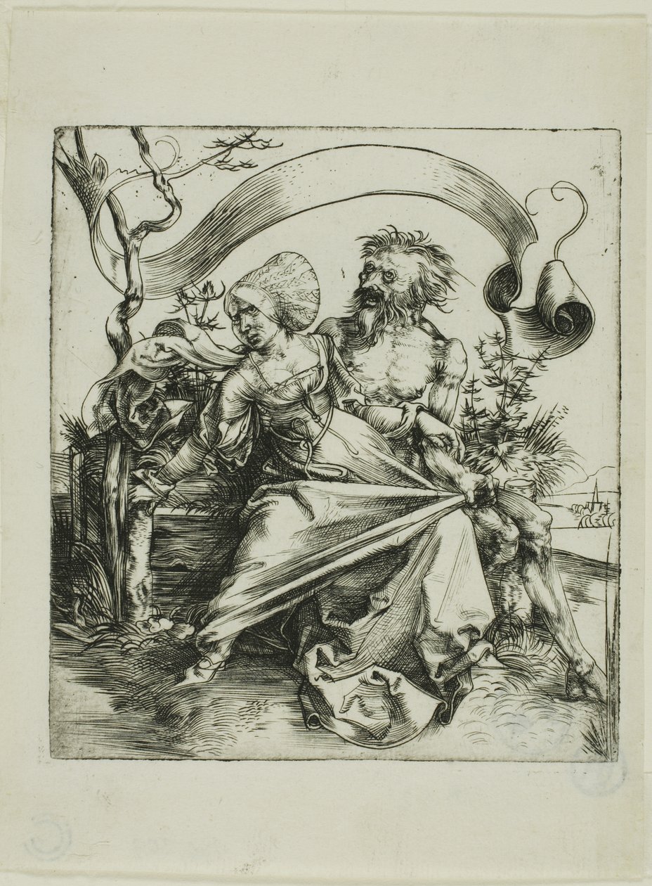 Ung kvinna attackerad av döden (The Ravisher) av Albrecht Dürer