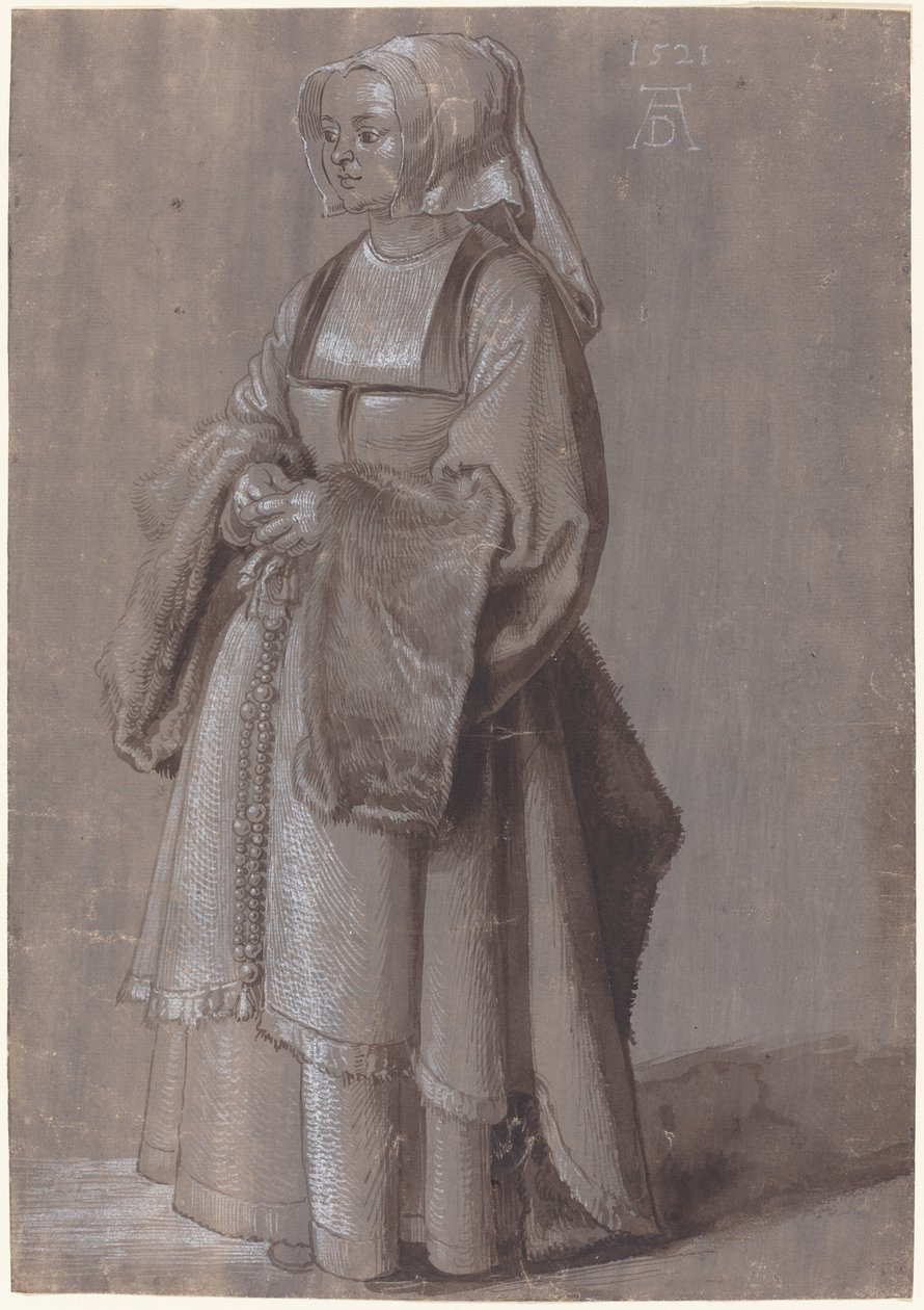 Ung kvinna i nederländsk klänning av Albrecht Dürer