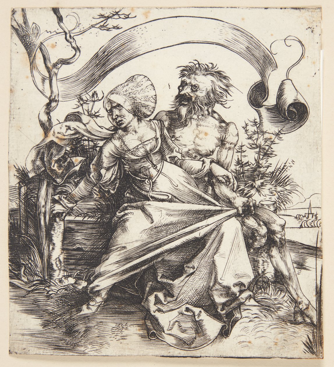 Ung kvinna attackerad av döden av Albrecht Dürer