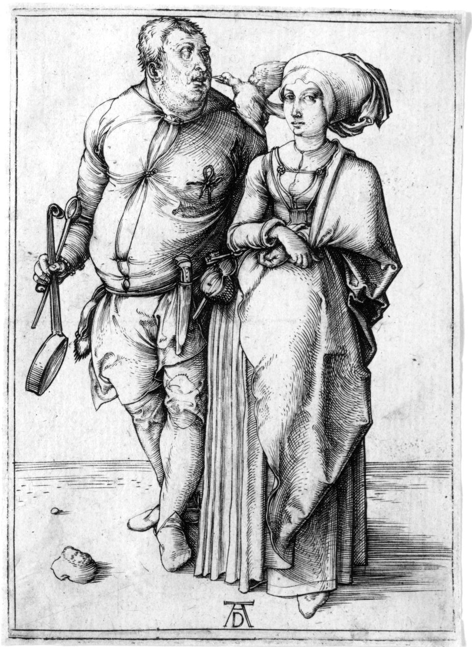 A Cook and his Wife, c.1496 (gravyr) av Albrecht Dürer