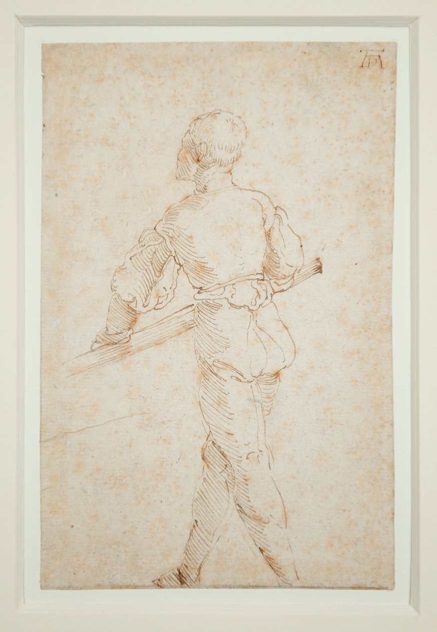 En man med en åra, ca 1520-21 (penna & brunt bläck på papper) av Albrecht Dürer