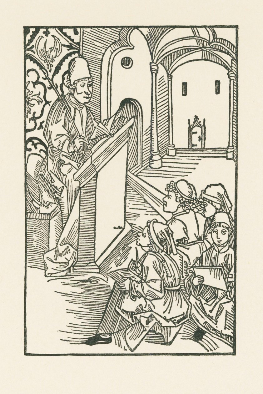 En lärare med fyra stipendiater av Albrecht Dürer or Duerer
