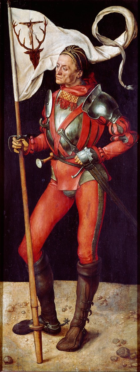 Altartavla Paumgartner: "" Saint Eustachius"" Målning av Albrecht Durer (1471-1528) 1504 ca. Sol. 157x61 cm München, Alte Pinakothek av Albrecht Dürer