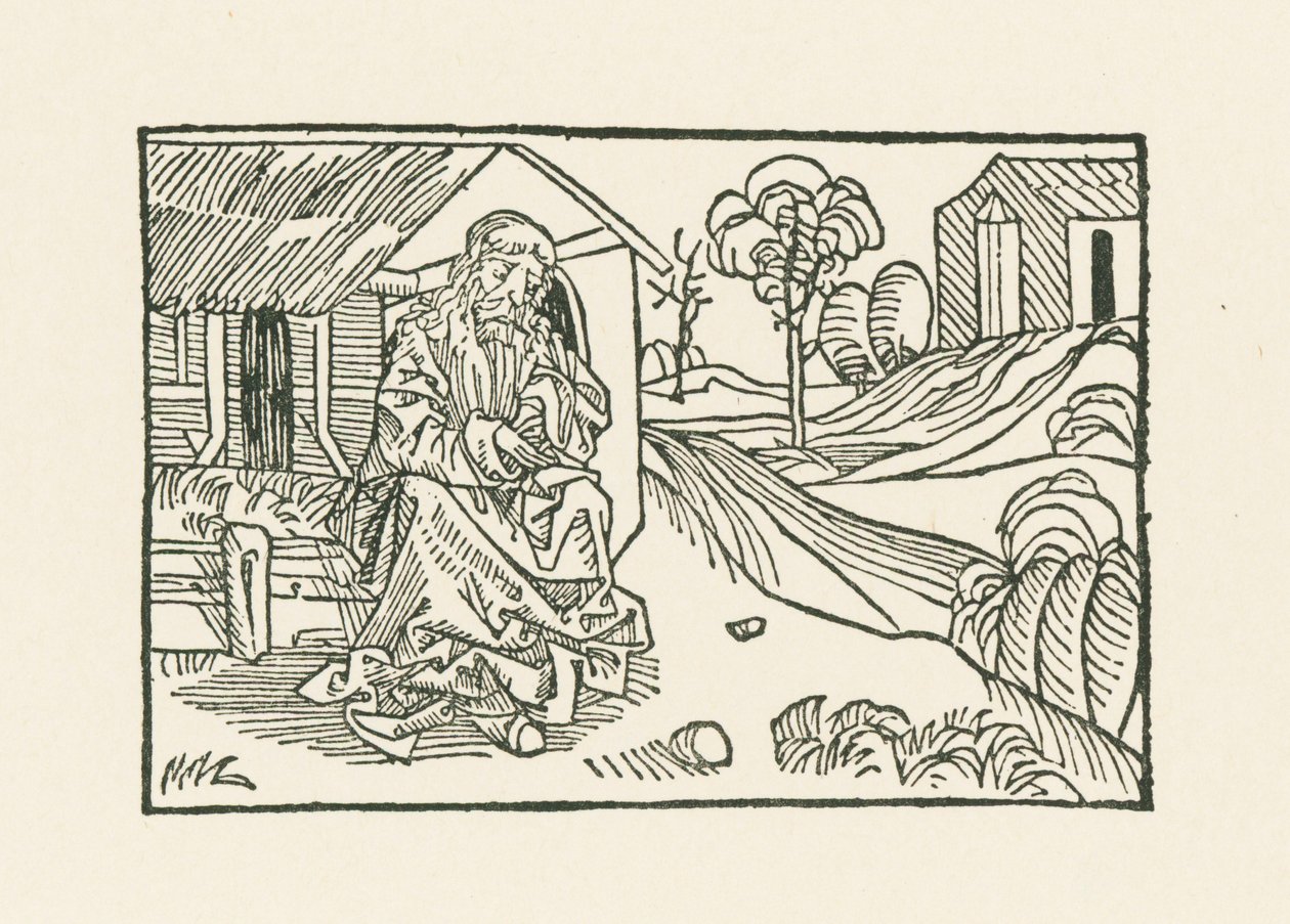 Bror Claus framför stugan av Albrecht Dürer or Duerer