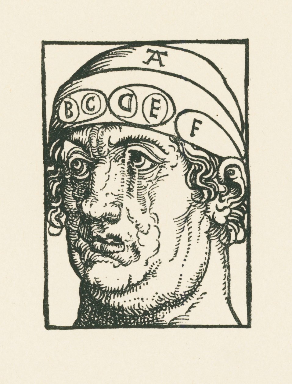Caput pysicum - Huvud för studier av frenologi av Albrecht Dürer or Duerer