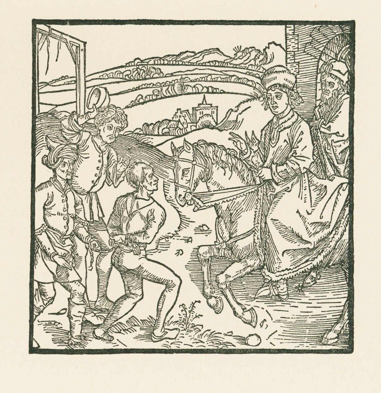 Catonet räddar en ondskefull gärningsman från galgen av Albrecht Dürer or Duerer