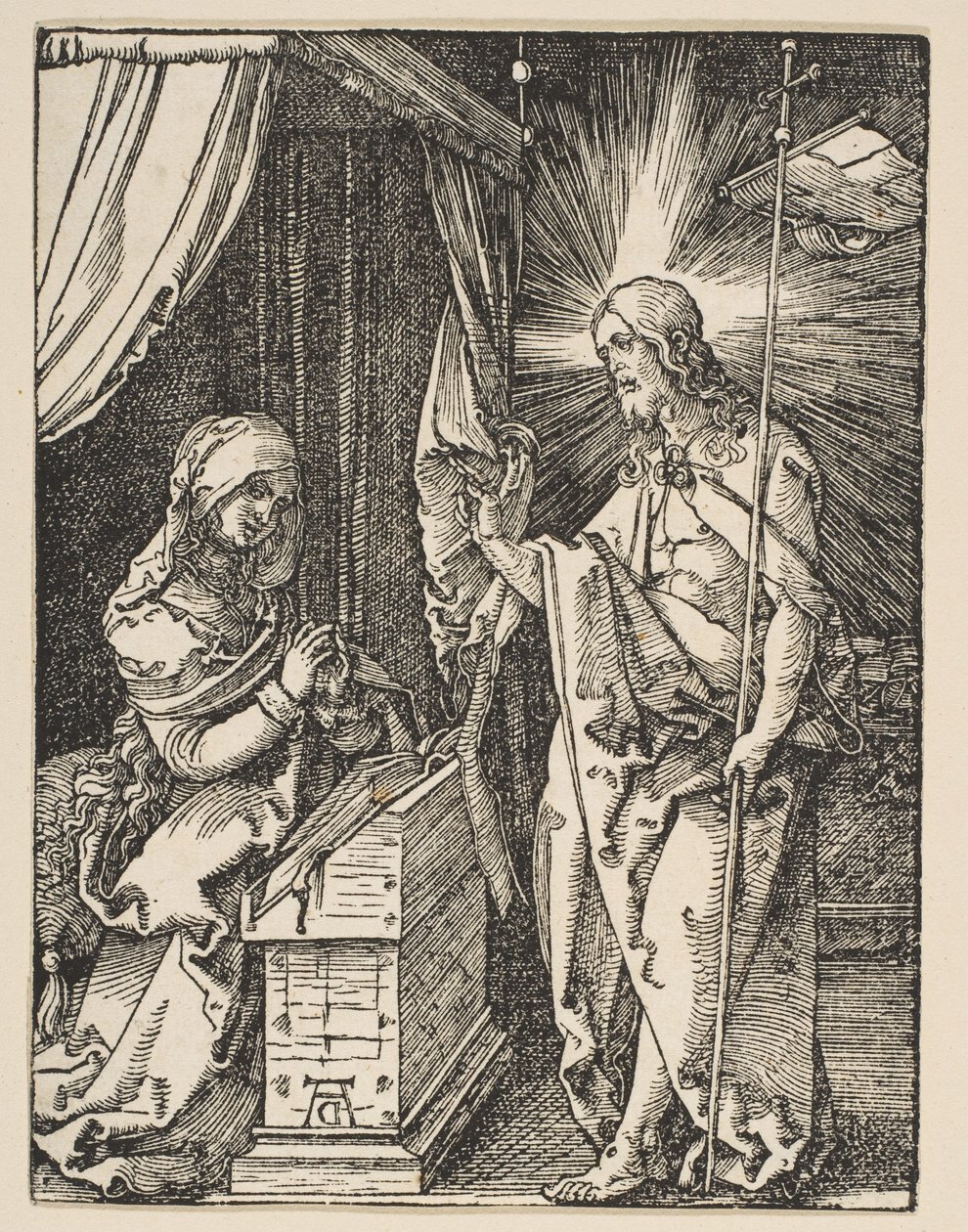 Kristus som visar sig för sin mor, från den lilla passionen, c.1510 av Albrecht Dürer