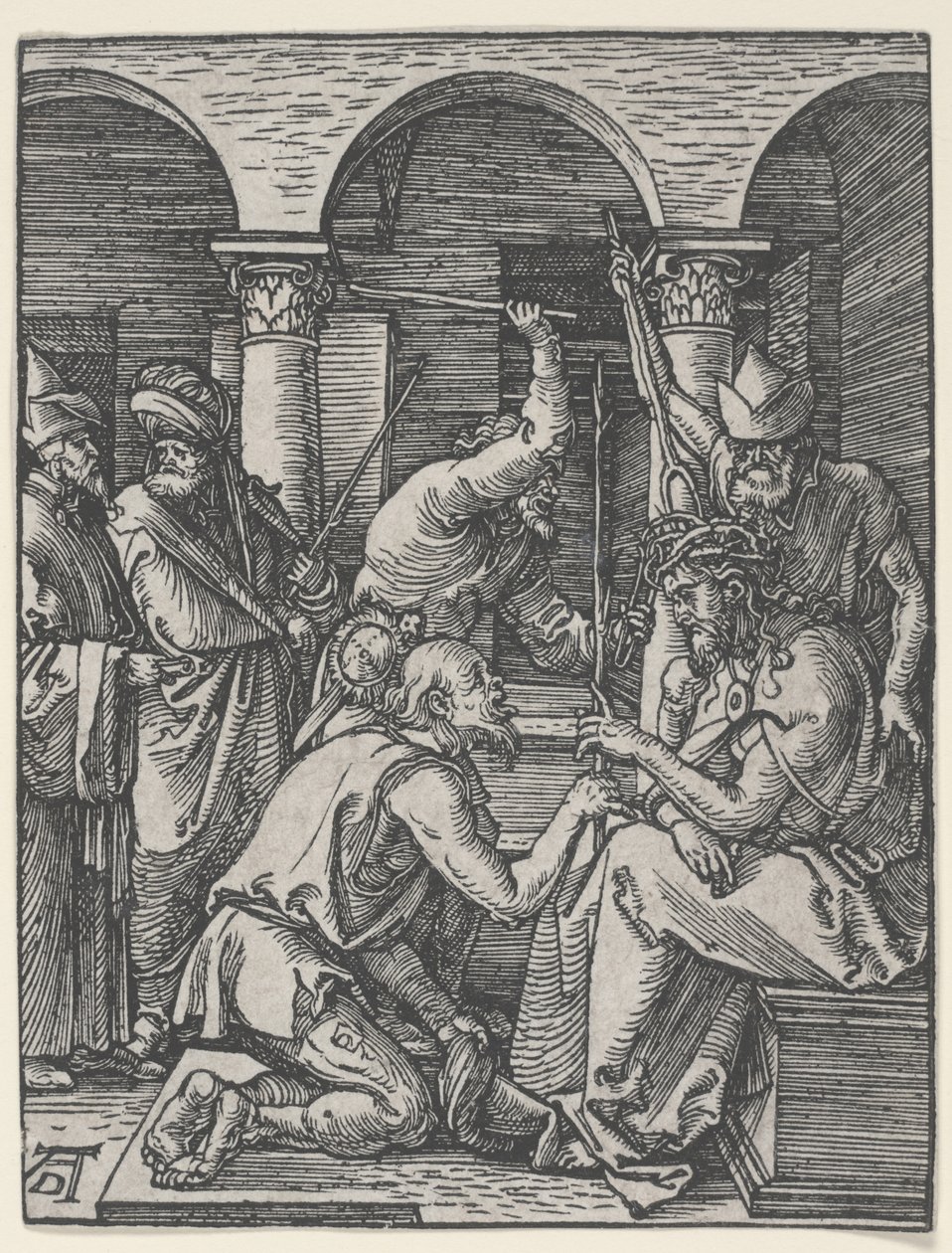 Kristus krönt med törnar, ca 1510 (träsnitt) av Albrecht Dürer