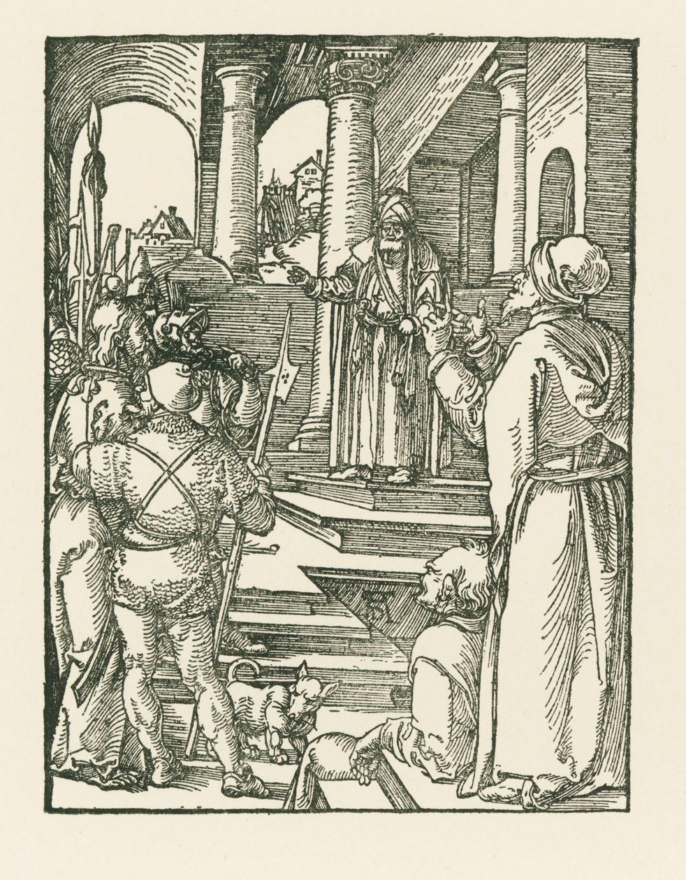 Kristus inför Pilatus, ca 1508-09 (träsnitt) av Albrecht Dürer or Duerer